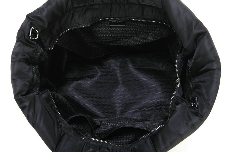 2014 Prada bomber fabric tote bag BN2617 black